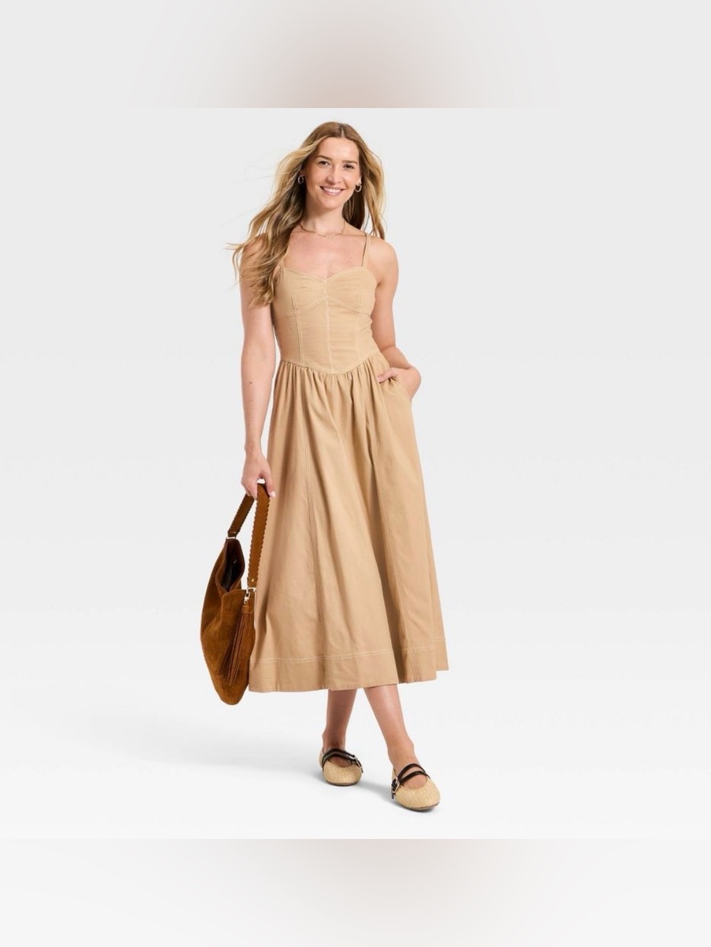 Women's Corset Midi A-Line Dress - Universal
